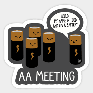 AA MEETING Sticker